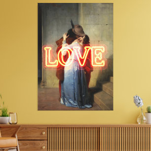Toile El Bacio Remix – Néon « LOVE » Mur d'art et Merch