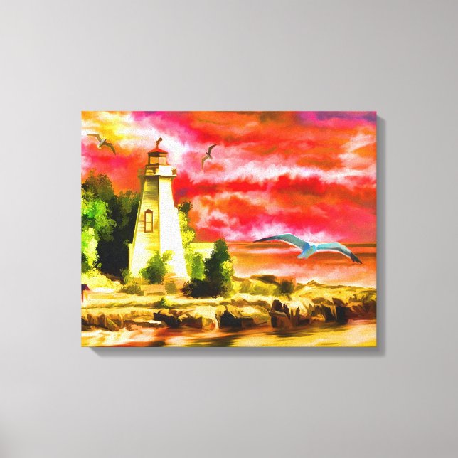 Toile El faro y las gaviotas (Recto)