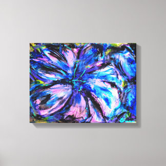 Toile Électrique | Art floral abstrait vibrant