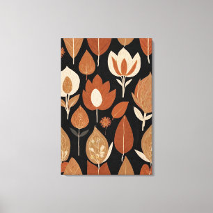 Toile Elégance de la terre : Terracotta & Art beige
