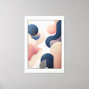Toile Élégance géométrique dans l'art Abstrait