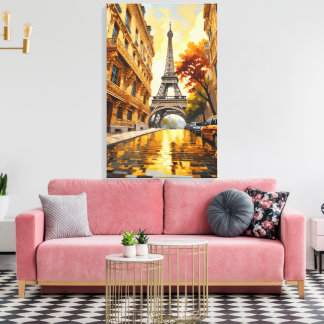 Toile Elégance parisienne / La Tour Eiffel en lumière