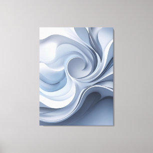 Toile Elégance spirale - Art Vortex Abstrait en bleu dou