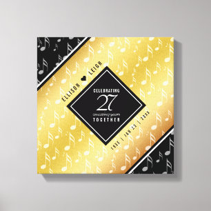 Toile Élégant 27e anniversaire de Mariage de musique
