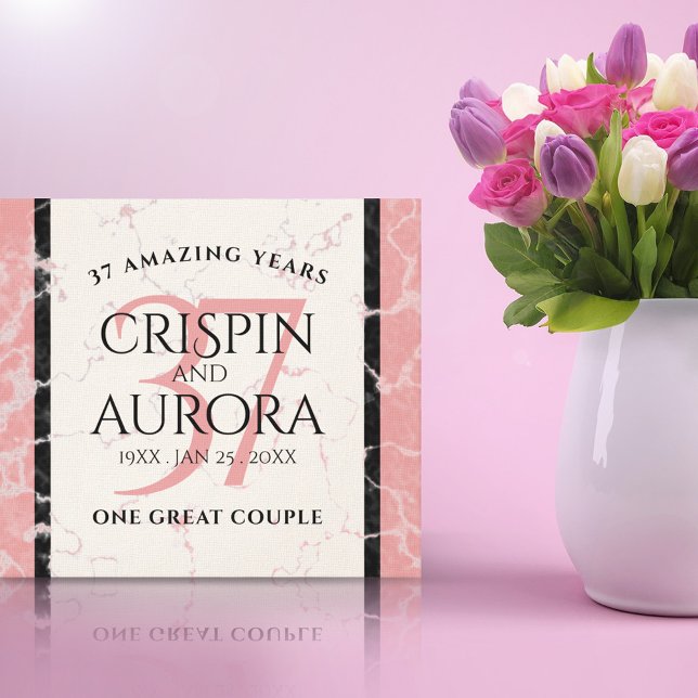 Toile Élégant 37e anniversaire du Mariage Alabaster (Créateur téléchargé)
