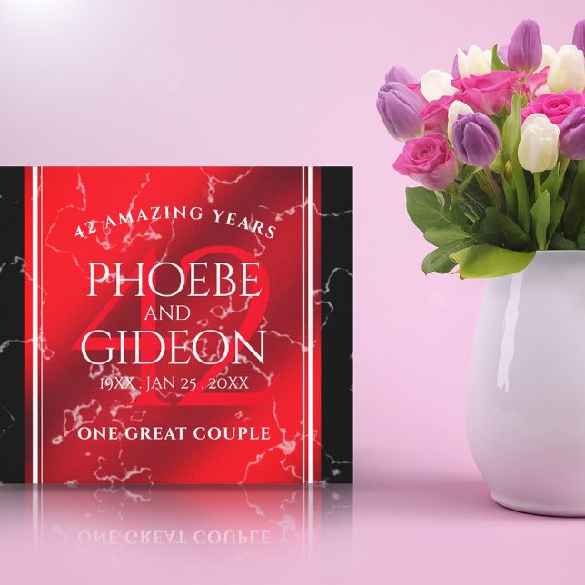 Toile Élégant 42e anniversaire du Mariage Jasper (Créateur téléchargé)