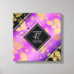 Toile Élégant 47e anniversaire du Mariage Améthyste