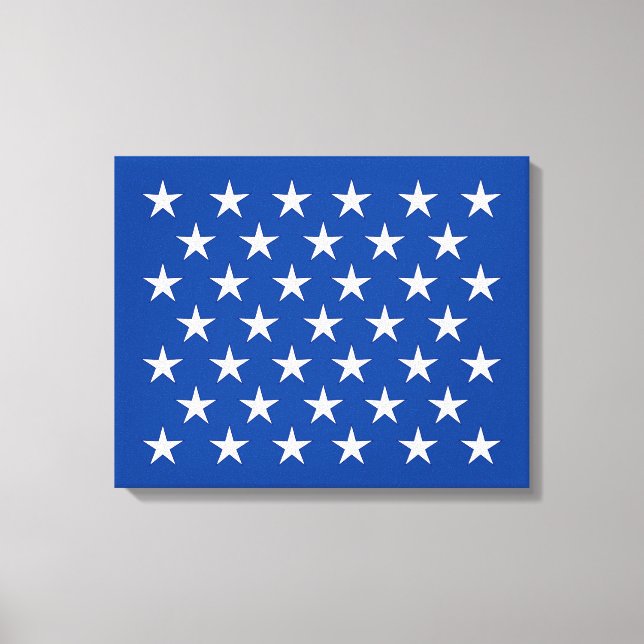Toile Elégant 50 étoiles blanches sur Motif Arrière - pl (Recto)