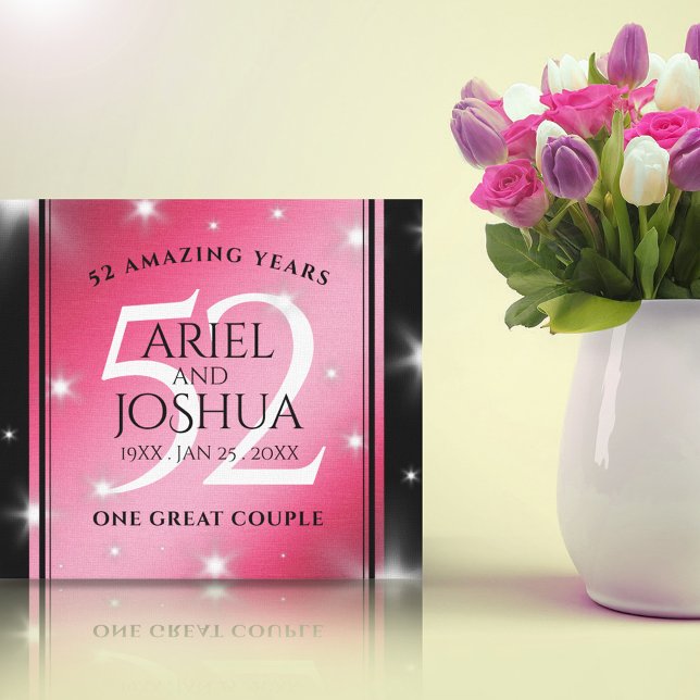 Toile Élégant 52ème anniversaire de Mariage de rubis éto (Créateur téléchargé)