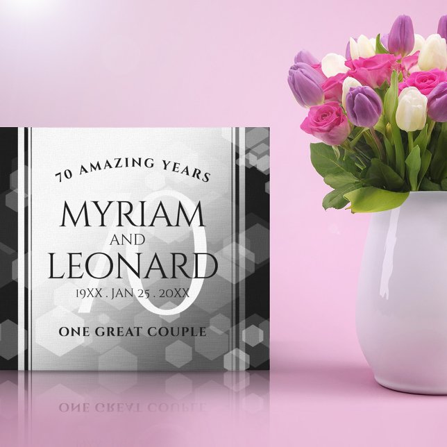 Toile Élégant 70e anniversaire de Mariage Platinum (Créateur téléchargé)