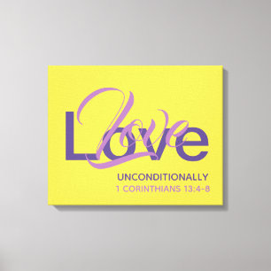 Toile Élégant amour inconditionnel chrétien