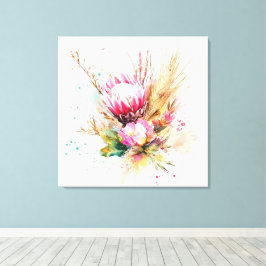 Toile Elégant Botanique Boho Aquarelle Floral Wall Art