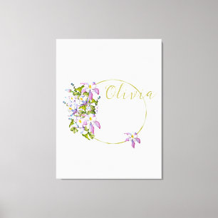 Toile Elégant bouquet de colonnes aquarelles