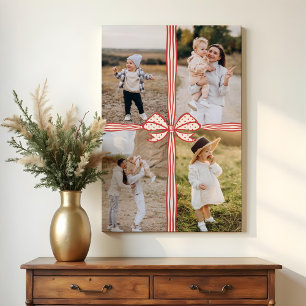 Toile Elegant Bow & Ribbon Present Family Photo Collage