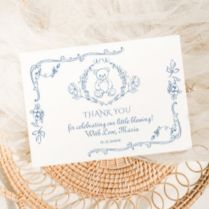 Toile Elégant cadre Teddy ours Merci