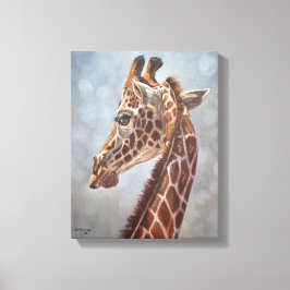 Toile Elegant Giraffe Portrait Painting Small