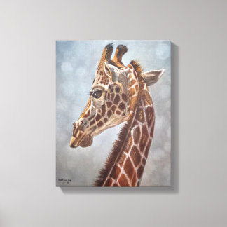 Toile Elegant Giraffe Portrait Painting Small