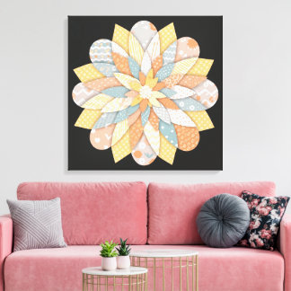 Toile Elegant Mandala Wall Art | Sacred Geometric Boho 