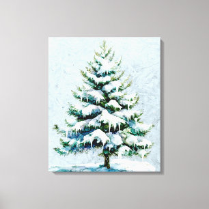 Toile Élégant Nature Snowy Spruce Wall pendants