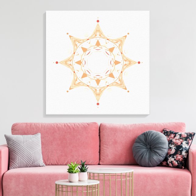 Toile Elegant Sacred Mandala Art | Boho Spiritual  (Insitu(Salon))