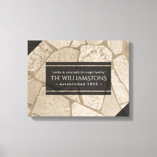 Toile Elégant Sepia Toned Cracked Stones