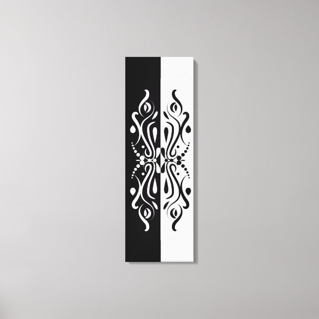 Toile Élégant style arlequin Abstrait noir et blanc (Recto)