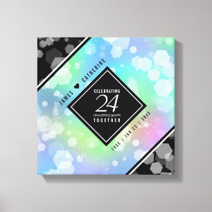 Toile Élégante 24e anniversaire du Mariage Opal