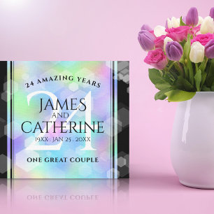 Toile Élégante 24e anniversaire du Mariage Opal