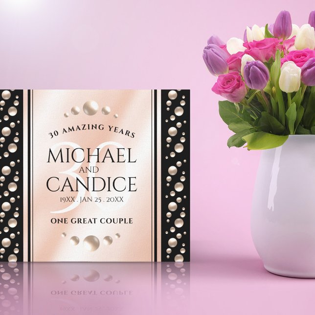 Toile Elégante 30ème Mariage Pearl Anniversaire de céléb (Créateur téléchargé)