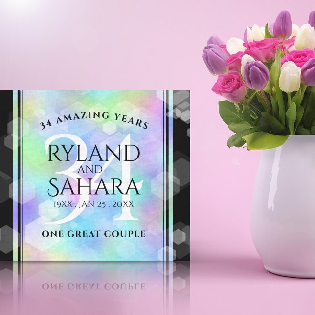 Toile Élégante 34e anniversaire du Mariage Opal (Créateur téléchargé)