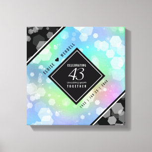 Toile Élégante 43ème anniversaire du Mariage Opal