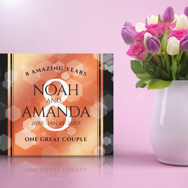 Toile Élégante 8ème anniversaire du Mariage de bronze (Créateur téléchargé)