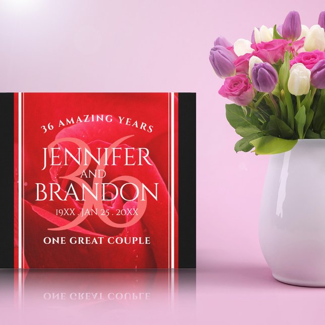 Toile Élégante célébration du 36e anniversaire du Mariag (Créateur téléchargé)