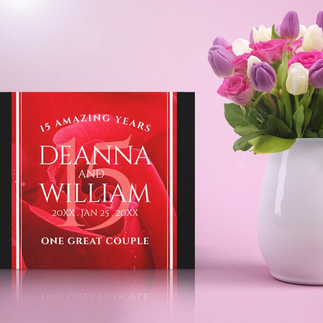 Toile Élégante fête du 15e anniversaire du Mariage Rose (Créateur téléchargé)