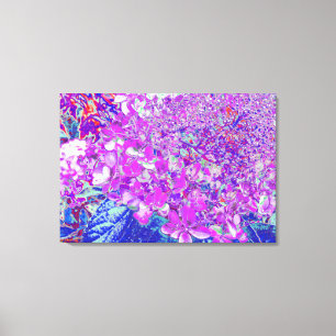 Toile Élégante Hydrangée violette et bleu limelight