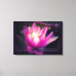 Toile Elégante Lilac Eau Lily Lotus Fleur Sur Violet