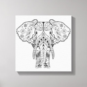 Toile Éléphant 6 de style