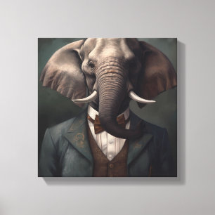 Toile Elephant en costume   Art animal   Animal en costu