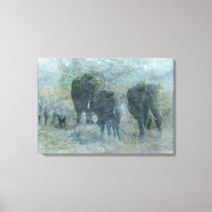 Toile Eléphants de Chalk