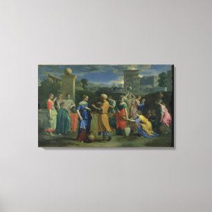 Toile Eliezer et Rebecca au bien, 1648 (huile sur le