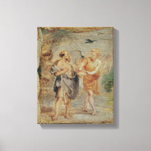 Toile Élijah recevant le pain et l'eau d'un ange