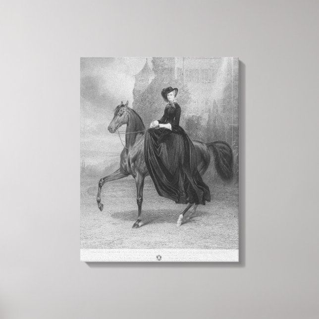 Toile Élisabeth d'Austria on horse (Recto)