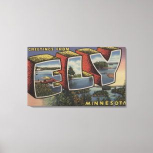 Toile Ely, lettre ScenesEly, manganèse de MinnesotaLarg