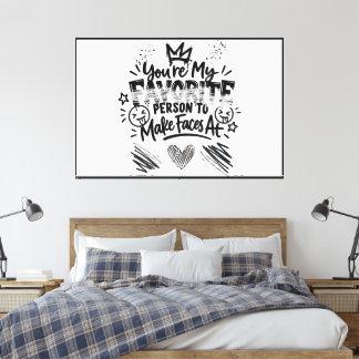 Toile emballée avec design de slogan Friends
