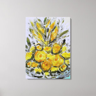 Toile Emballée Premium (Gloss) Rosas Jaunes