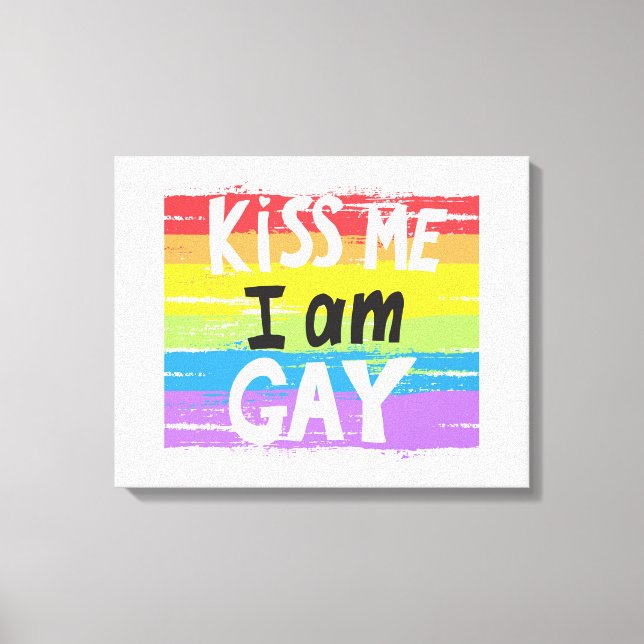 Toile Embrasse-Moi Je Suis Gay (Recto)
