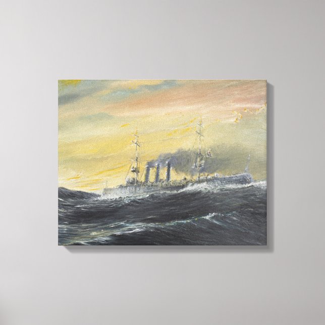 Toile Emden surfe les vagues Océan Indien 1914 2011 (Recto)