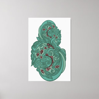 Toile Emerald Blossoms