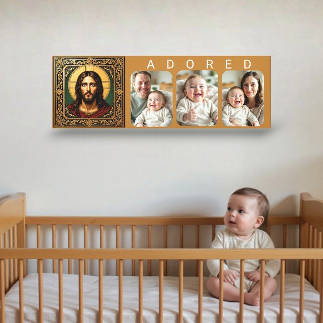 Toile Emerald Sacred Icon - Jesus - ADORED Baby Photo  (Créateur téléchargé)
