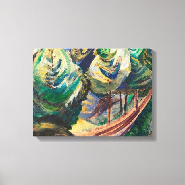Toile Emily Carr Path Among Pines Paysage canadien (Recto)